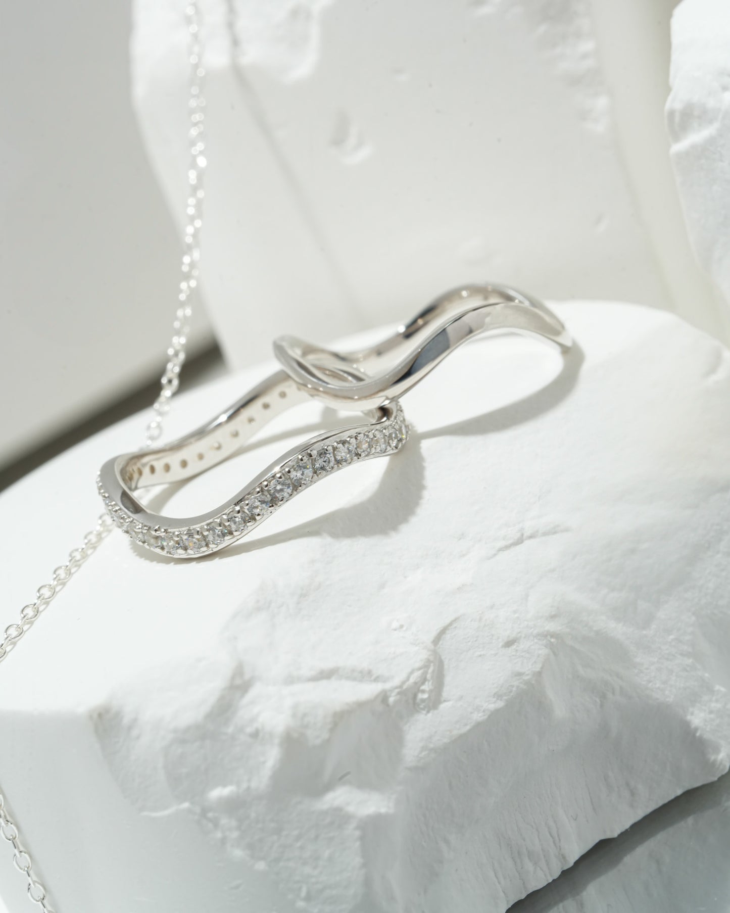 【ホワイトトパーズ】2set ring SV925 RP #SRR00000