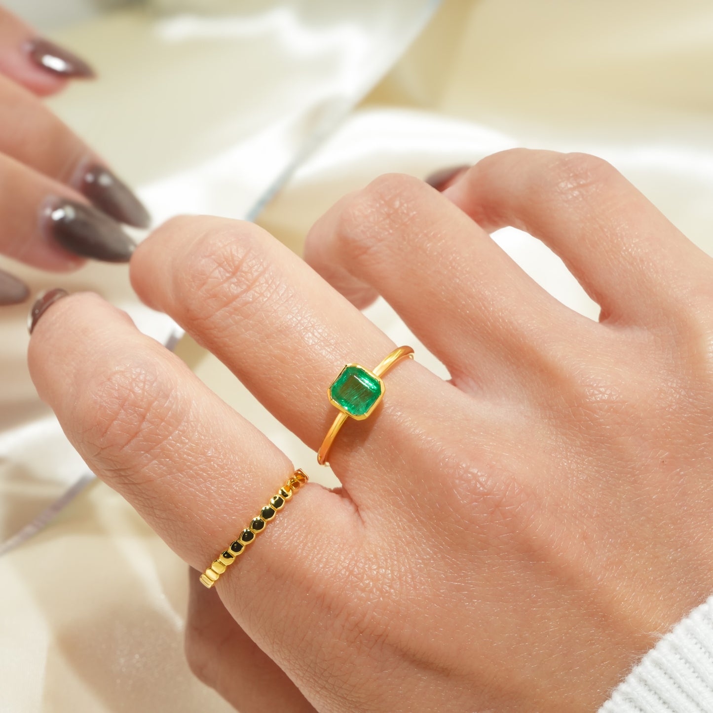 hiroko_kalehu様 251202 エメラルド SV925 K18GP 11.5号