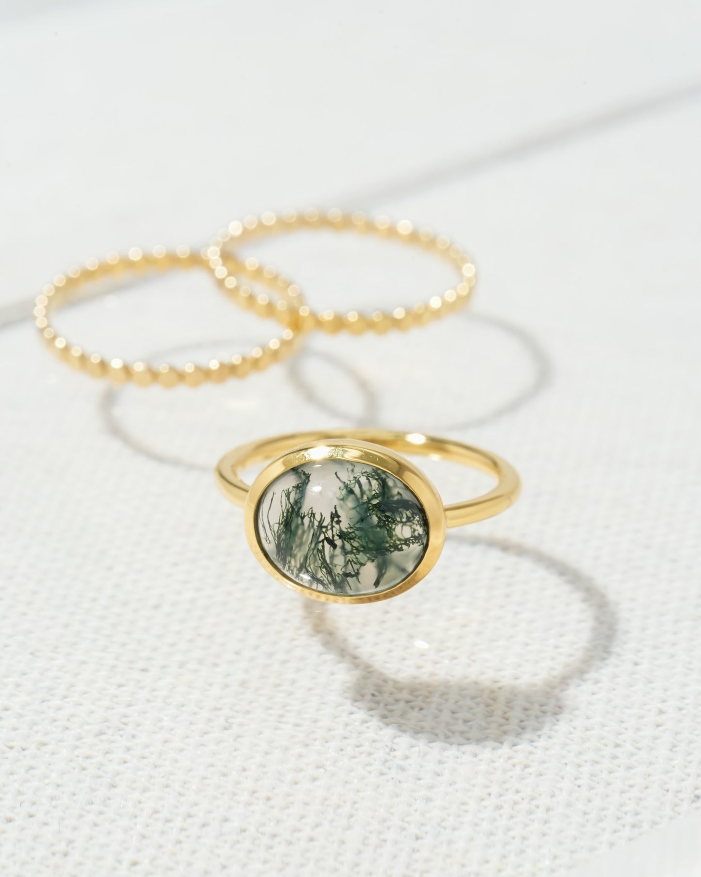 【モスアゲート】9号 K18GP #GMA09001