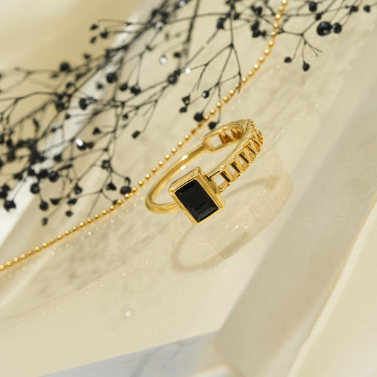 【ブラックオニキス】ハーフチェーン RG SV925 K18GP #BOBD00001